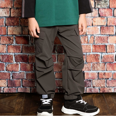 タック裾ゴムカーゴパンツ(100~160cm)