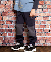 バイカラーダンボールニットパンツ(100~160cm)