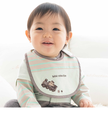 【お揃い】ボーダー切り替え汽車モチーフスタイ