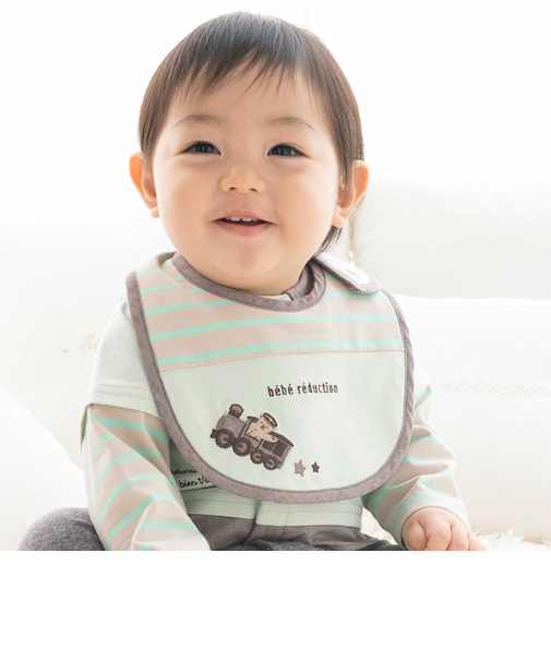 【お揃い】ボーダー切り替え汽車モチーフスタイ