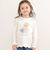 アニマルクマウサギイヌネコモチーフパッチ刺しゅう裾スカラップTシャツ(80~130cm)