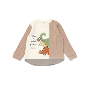 お出かけ恐竜モチーフ切り替えTシャツ(80~130cm)