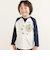 【お揃い】はたらくくるま恐竜刺しゅう胸ポケット付きラグランTシャツ(80~130cm)