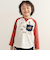 【お揃い】はたらくくるま恐竜刺しゅう胸ポケット付きラグランTシャツ(80~130cm)