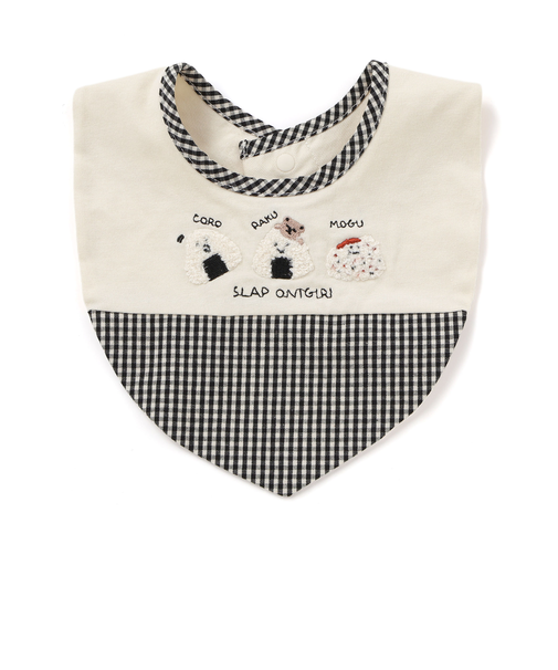 【お揃い】コロコロおにぎりサガラ刺しゅうアフガン風スタイベビー