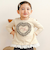 レースチュールハート裾フリルTシャツ(80~130cm)