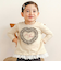 レースチュールハート裾フリルTシャツ(80~130cm)