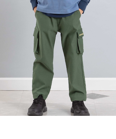 ストレッチツイルカーゴロングパンツ(90~150cm)