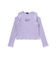 肩開きラインストーンロゴテレコ長袖Tシャツ(110~150cm)