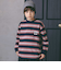 バッグロゴパッチ天竺&マルチボーダー長袖Tシャツ(110~150cm)