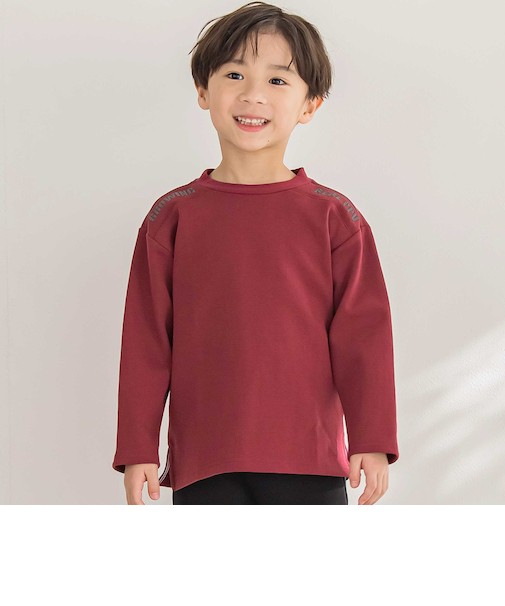 【店舗限定】ショルダーロゴ刺しゅうポンチ長袖トレーナー(95~150cm)