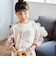 【お揃い】花柄バルーン5分袖スムースTシャツ(80~130cm)