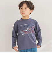 【店舗限定】飛行機発泡プリント天竺長袖Tシャツ(95~150cm)