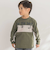 【店舗限定】フロッキープリント切り替え天竺長袖Tシャツ(95~150cm)