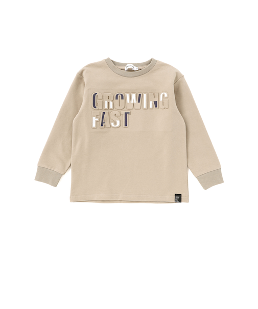 【店舗限定】インレイエンボスプリント長袖Tシャツ(95~150cm)