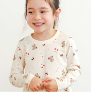 【スララク/防汚加工/オーガニックコットン】ときめき女の子長袖Tシャツ(80~130cm)