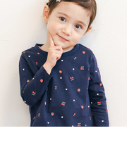 【スララク/防汚加工/オーガニックコットン】ときめき女の子長袖Tシャツ(80~130cm)