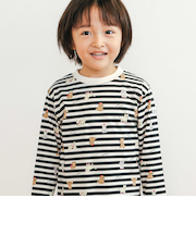 【スララク/防汚加工/オーガニックコットン】わくわく男の子長袖Tシャツ(80~130cm)