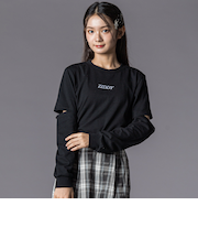 2WAYデザイン長袖Tシャツ(130~160cm)