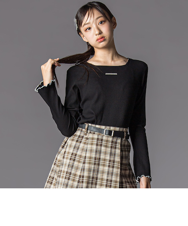 【 ニコ☆プチ 掲載 】メロウリブテレコ長袖Tシャツ(130~160cm)