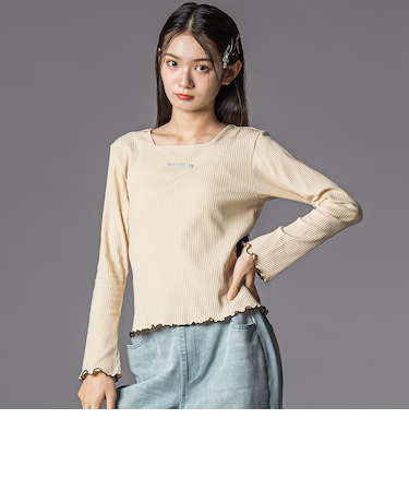 メロウリブテレコ長袖Tシャツ(130~160cm)