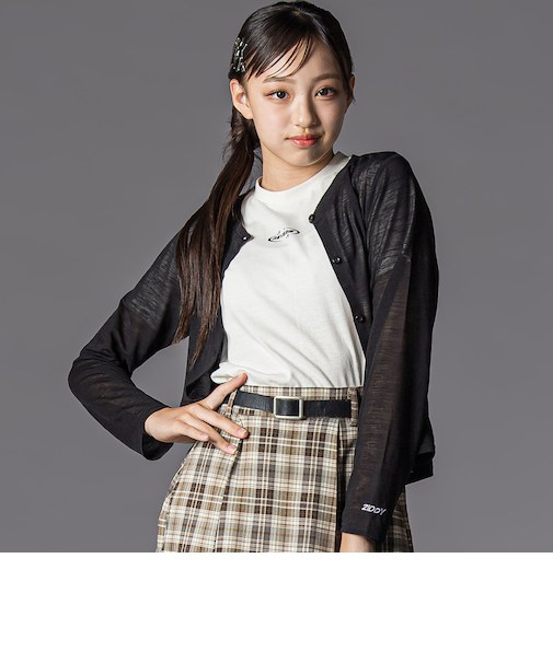 シアーカーディガン＆半袖ロゴTシャツ(130~160cm)