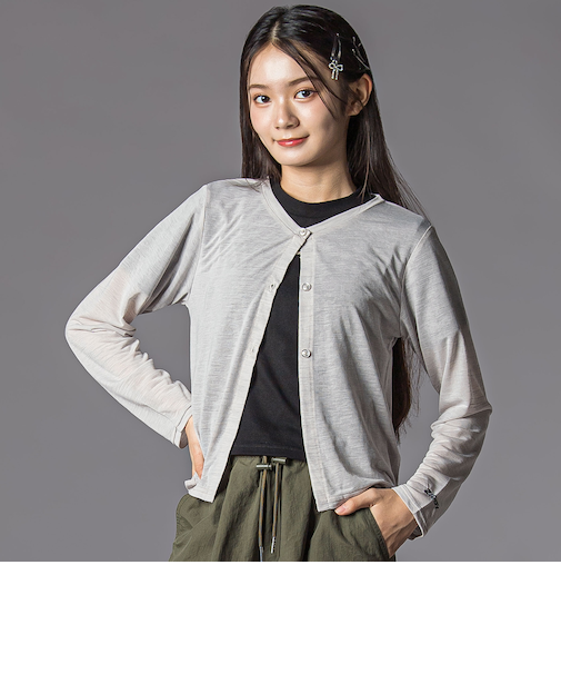 シアーカーディガン＆半袖ロゴTシャツ(130~160cm)