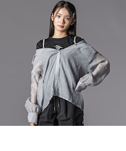 オフショルダー2WAY長袖シャツ＆半袖Tシャツセット(130~160cm)