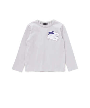 レターモチーフ天竺長袖Tシャツ(100~160cm)