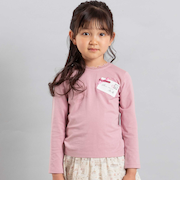 レターモチーフ天竺長袖Tシャツ(100~160cm)