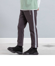 ミラノリブサイドラインテーパードロングパンツ(90~150cm)