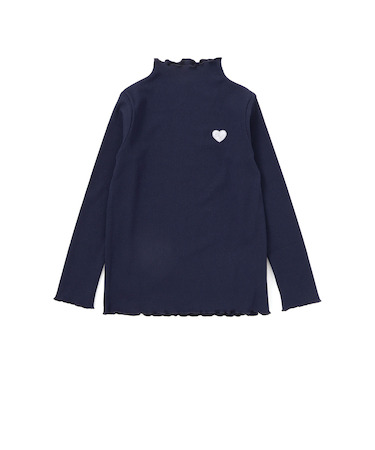 テレコハートワッペン刺しゅうTシャツ(100~140cm)