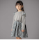【お揃い】チェック柄裏毛ベロアリボンタックワンピース(95~150cm)