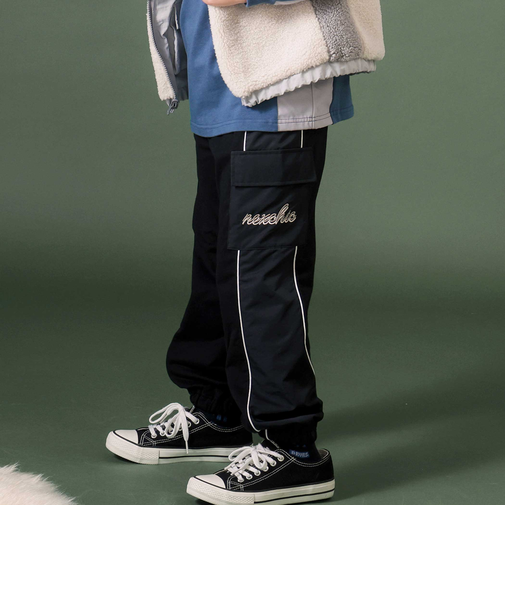 【お揃い】タフタxミニウラゲ切り替えパンツ(110~150cm)