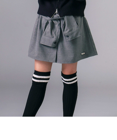 ウエスト巻袖付きスカパン(110~150cm)