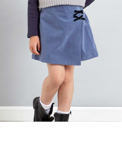 モールスキンラップスカート風ショートパンツ(90~160cm)｜ベベ