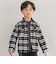 【店舗限定】【お揃い】チェックフラップポケット長袖シャツ(95~150cm)