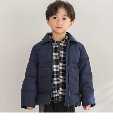 【店舗限定】タフタコールテン切り替えダウンジャケット(95~150cm)