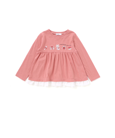 裾シフォンアニマルクマウサギネコスイーツモチーフTシャツ(80~130cm)