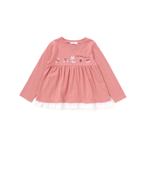 裾シフォンアニマルクマウサギネコスイーツモチーフTシャツ(80~130cm)