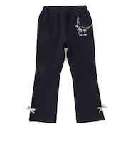 キラキラモチーフ刺しゅうフリル腰ポケットフレアパンツ(80~130cm)