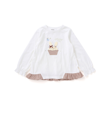 キャンディスリーブ後ろ裾フリルTシャツ(80~130cm)