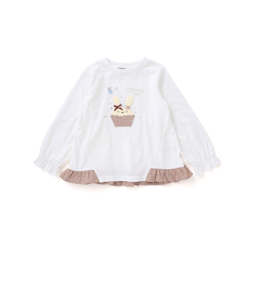 キャンディスリーブ後ろ裾フリルTシャツ(80~130cm)