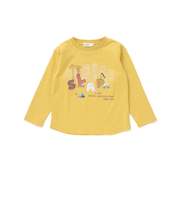 はたらくくるま恐竜みなとまち刺しゅう発砲プリントTシャツ
