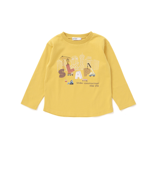 はたらくくるま恐竜みなとまち刺しゅう発砲プリントTシャツ