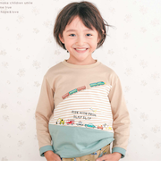 はたらくくるま電車ぐんぐんのぼるよ切り替えTシャツ(80~130cm)