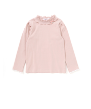 パフスリーブフリルモックネックTシャツ(80~130cm)