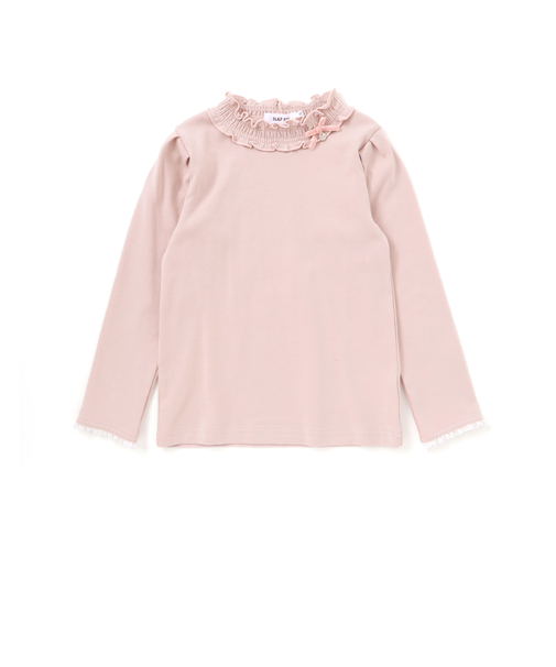 パフスリーブフリルモックネックTシャツ(80~130cm)