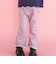 キラキラプリント裾レースデニムツイルパンツ(90~130cm)