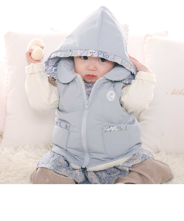 【 撥水加工 】【お揃い】タフタリバティタナローン(Patchwork Classics)ベスト(60~90cm)